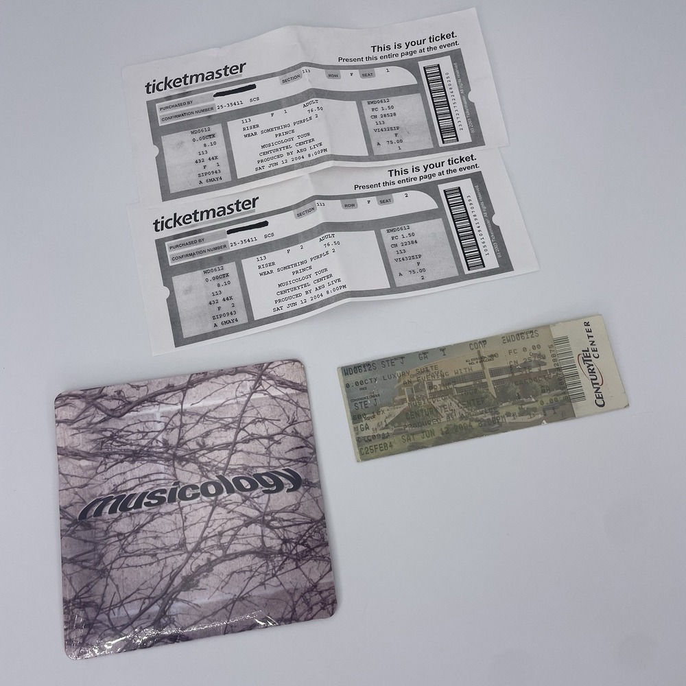 Prince Concert Ticket & CD - Musicology Tour - CenturyTel Center LA 6/12/2004